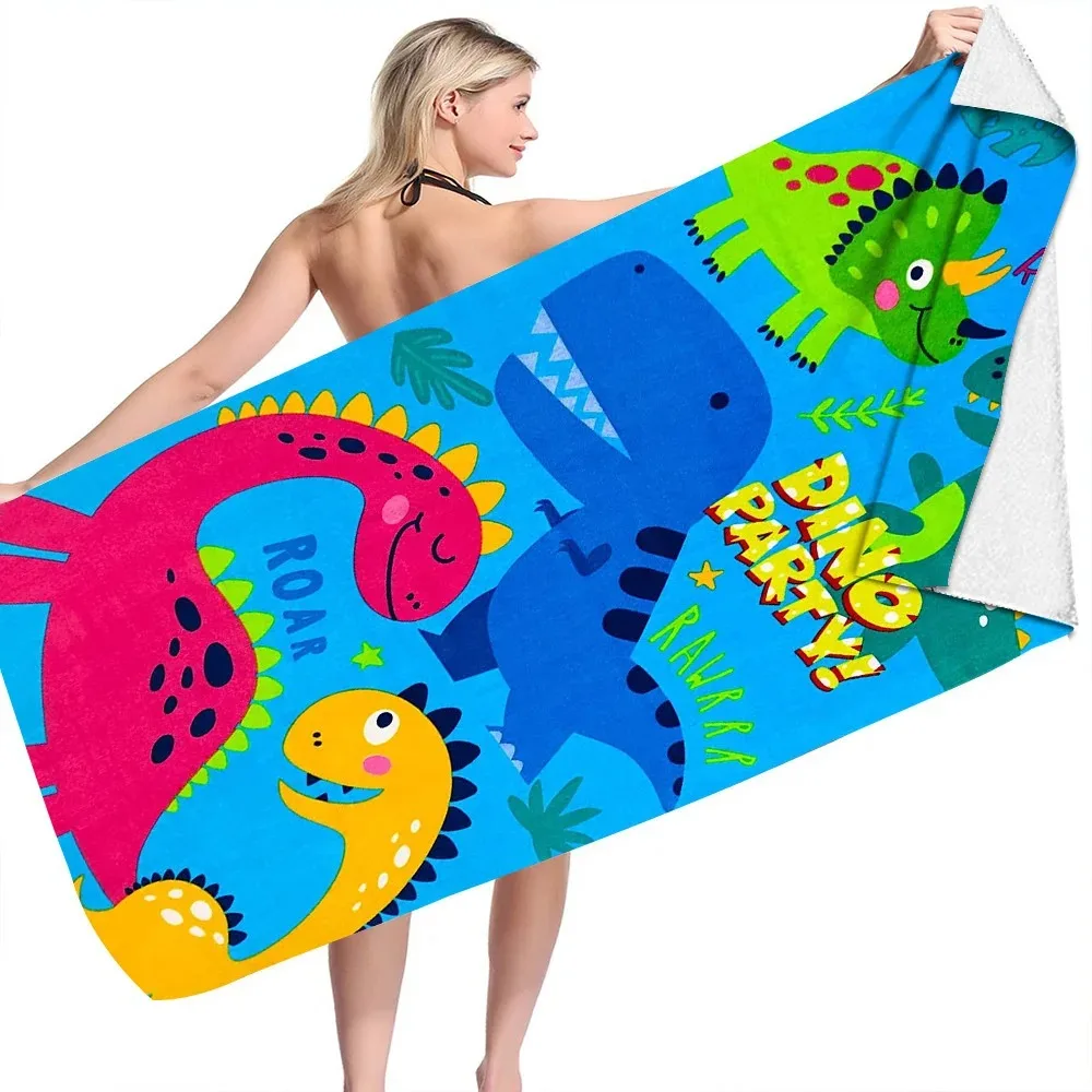 Dinosaur Series Beach Towel Microfiber Bath Towels Yoga Mat Sport Swimming Towels Absorbent Bath Towel For Girl Kids Gifts