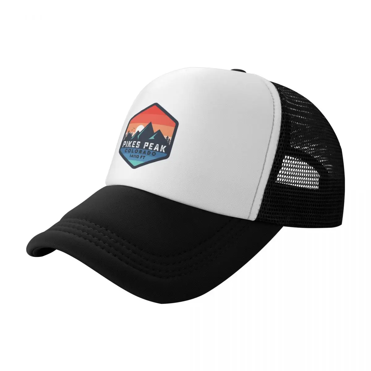 

pikes peak mountain colorado mount summit peak Baseball Cap Golf Wear Trucker Cap Hats Woman Men's