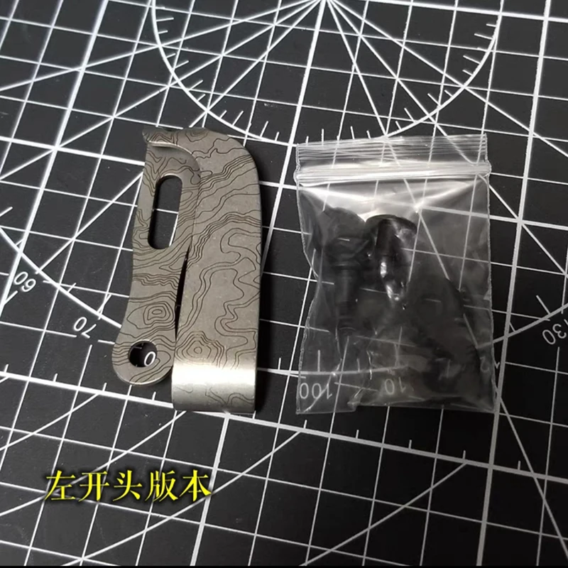 TC4 Titanlegierung Doppelklemmvorrichtung Rückenclip Lederclip Gürtelclip Schraubzubehör EDC K-Board Messerscheide-Clip – Detail 18