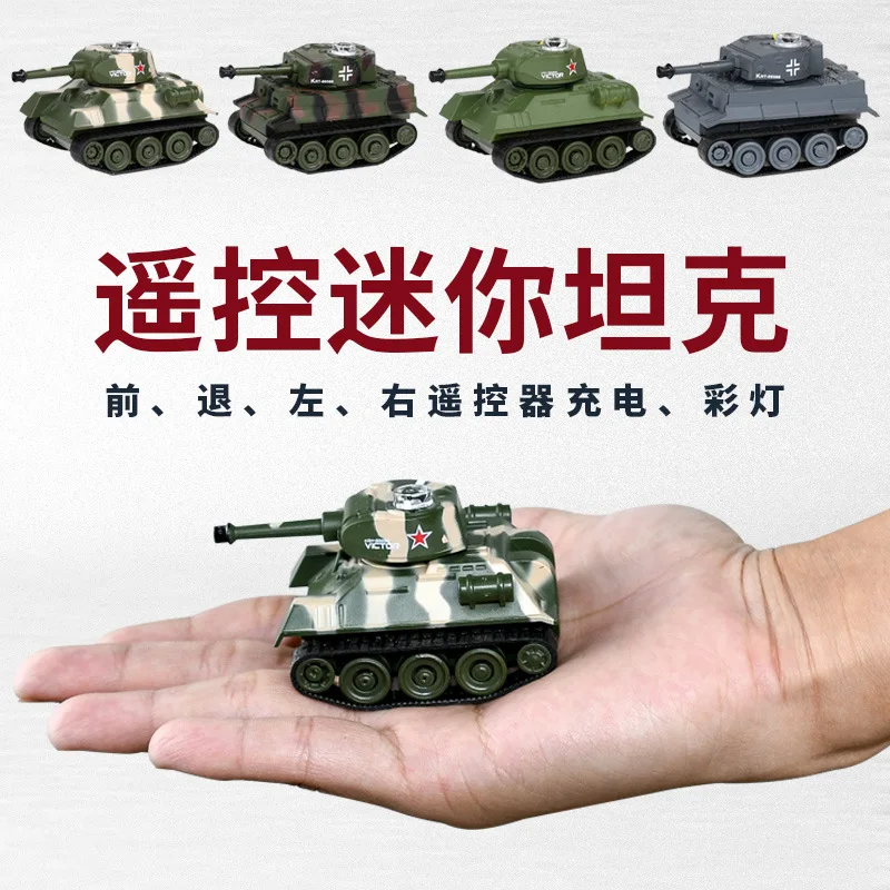 1Pc Mini Rc Tanks Model Military Electric Radio Control Vehicle Serbatoi Di Battaglia Portatili Simulazione Regali Giocattoli Per Bambini