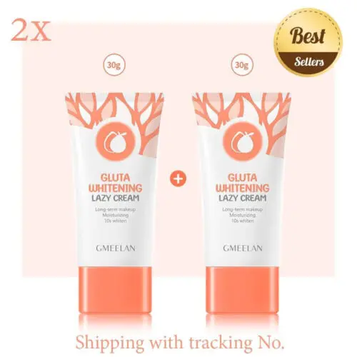 

2 pcs GMEELAN Gluta whitening facial cream lotion moisturizing Lazy Cream 30g