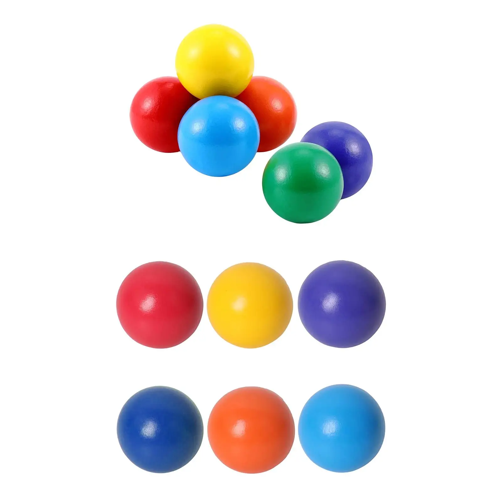 Kids Educational Wooden Rainbow Balls Color Matching Counting Learning Toys for Preschool Interactive Play