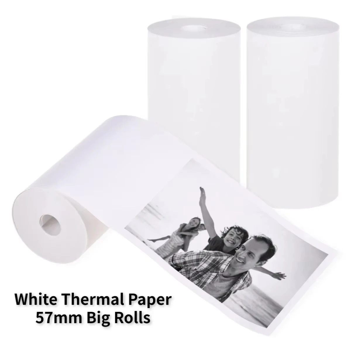 57x30mm 논스틱 화이트 그레이 감열지 - 퇴색 방지 및 BPA 프리, 이벤트 기록/미술 프로젝트에 이상적