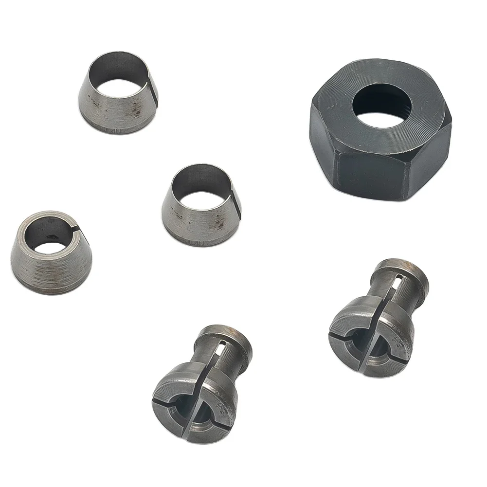 

Electric Router Suitable For Engraving Machine Trimmer Collets 6 Piece Set 6.35mm 6mm 8mm 9.5mm M17*1mm Replacement High Quality