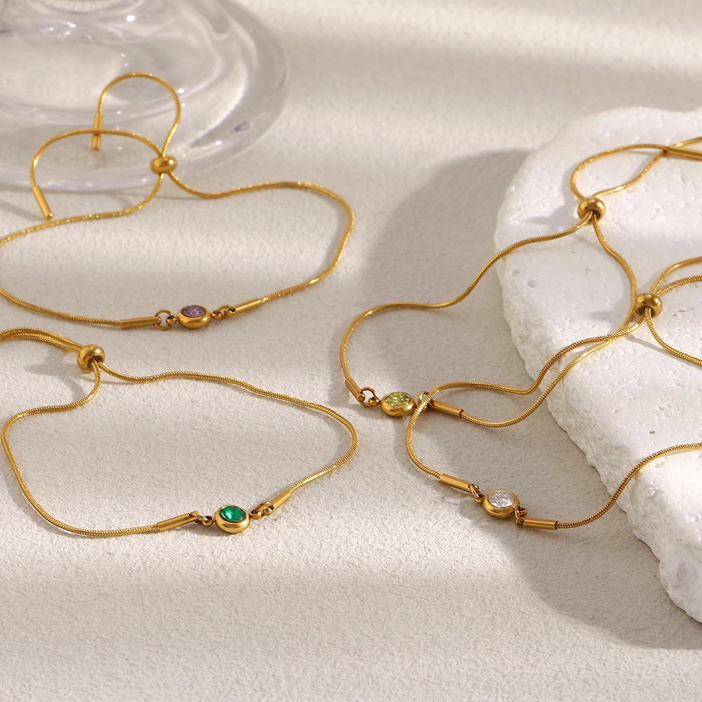Colorful Zircon Stones on Bracelet