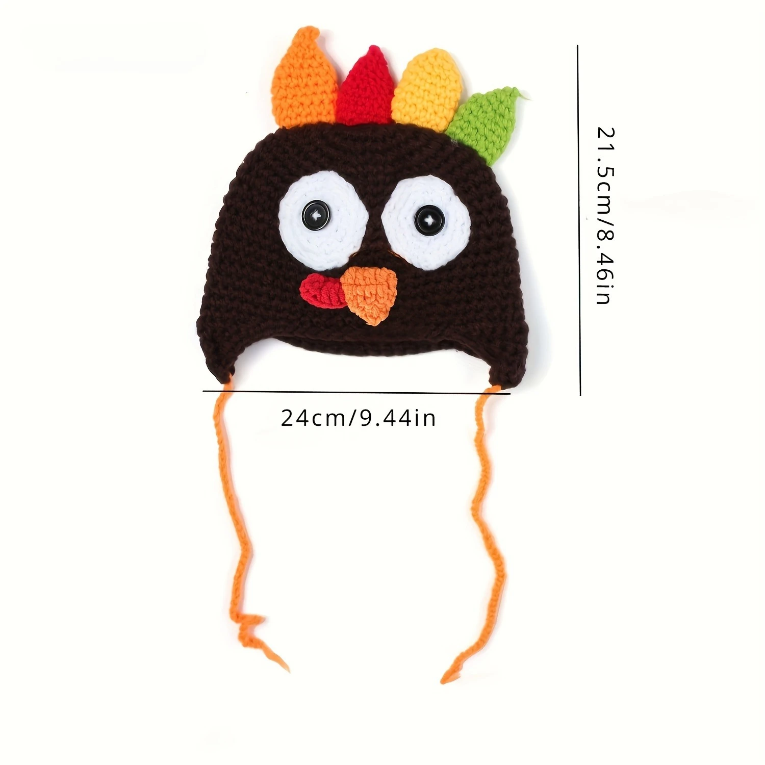 1PC Women's Hat Winter Warm Thanksgiving Knitted Hat, Türkiye Hat, Hand Woven Hat, Holiday Gift, Halloween Christmas Gift