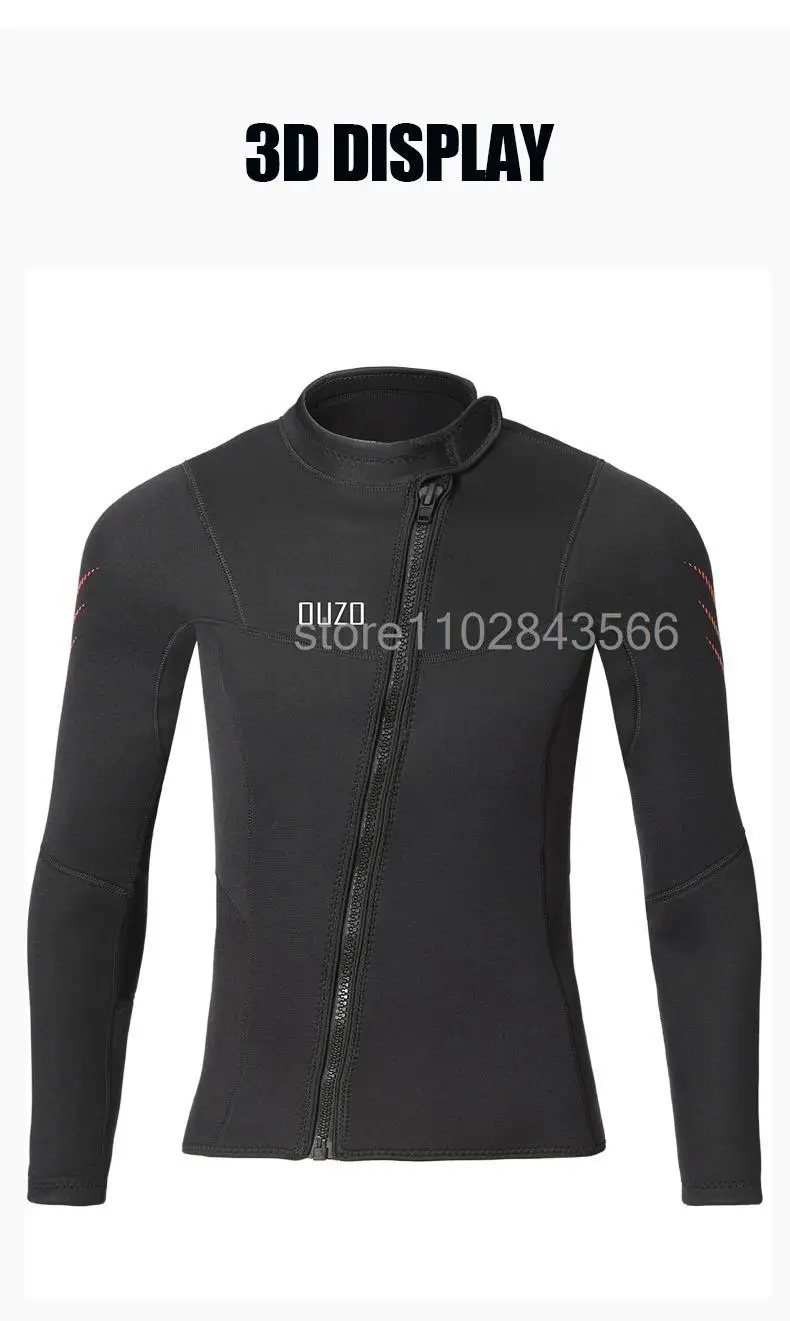 3MM Men Wetsuit Neoprene Underwater Keep Warm Diving Suit Kitesurf Surf Surfing Spearfishing Jacket Pants Clothes WetSuit