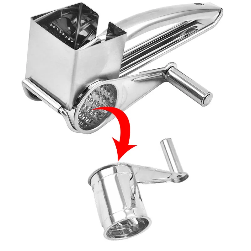 Holaroom Paslanmaz Çelik Peynir Dilimleme Parçalayıcı 4 Davul Bıçakları Peynir Kesici Döner Peynir Rende Tereyağı Kesici Mutfak Aletleri