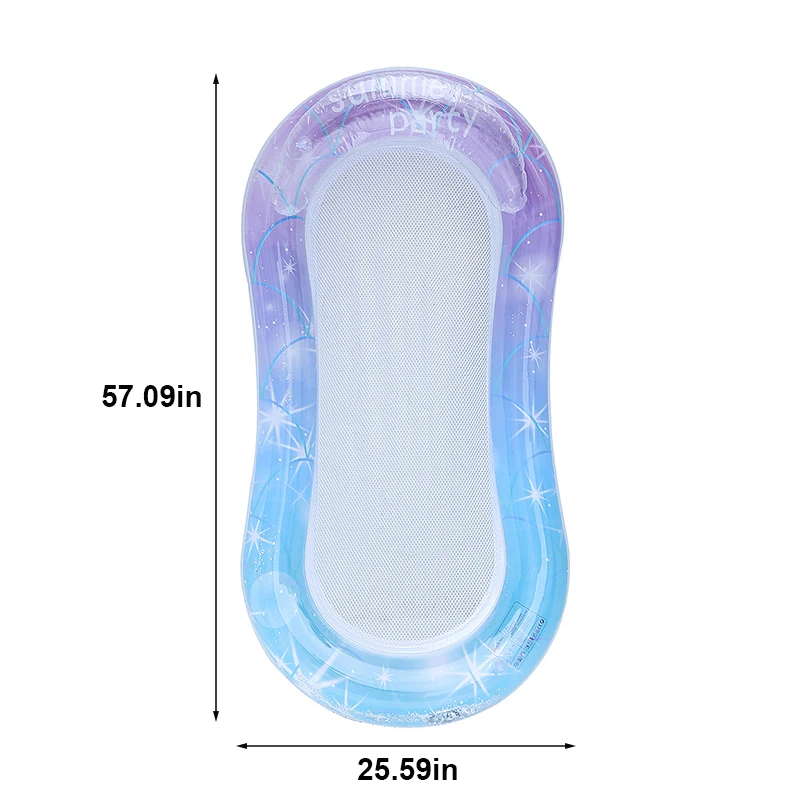 Rooxin インフレータブルウォーターハンモックフロートベッド水泳リングチューブスイミングプールマットレス睡眠ベッドビーチラウンジャーチェア