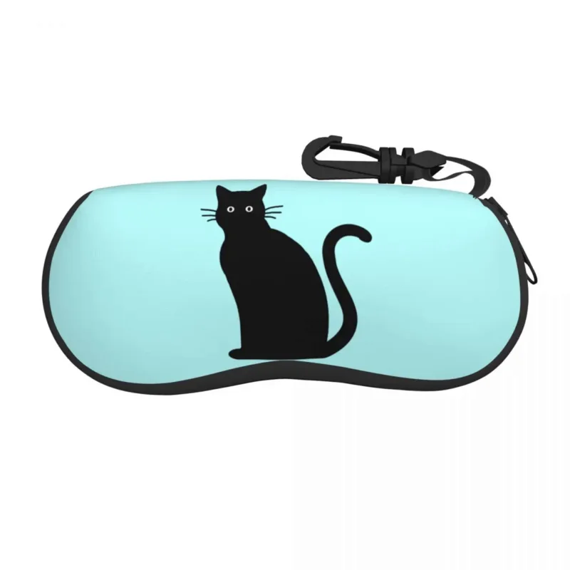 

Custom Cute Black Cat Shell Glasses Case Unisex Fashion Eyeglasses Case Sunglasses Protector Box