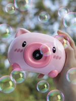 Blowing Bubble Machine Handheld Popular Gatlin Girl Heart Inns Pig Camera Machine Gun Children's Toy Electric 1