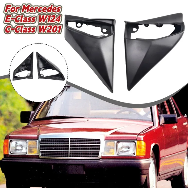 Left & Right Side Mirror Glass Pair For Mercedes W124, S124, W201 (190) - Replacement Glass Only