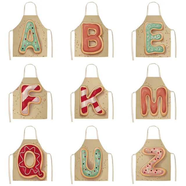 Personalized Cookie Letter Aprons for All Ages