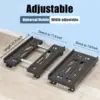 Adjustable Mobile CPU Stand Ventilated Computer Tower Stand PC Tower Stand with 4 Caster Wheels Fits Most PC, Under Desk Holder 4