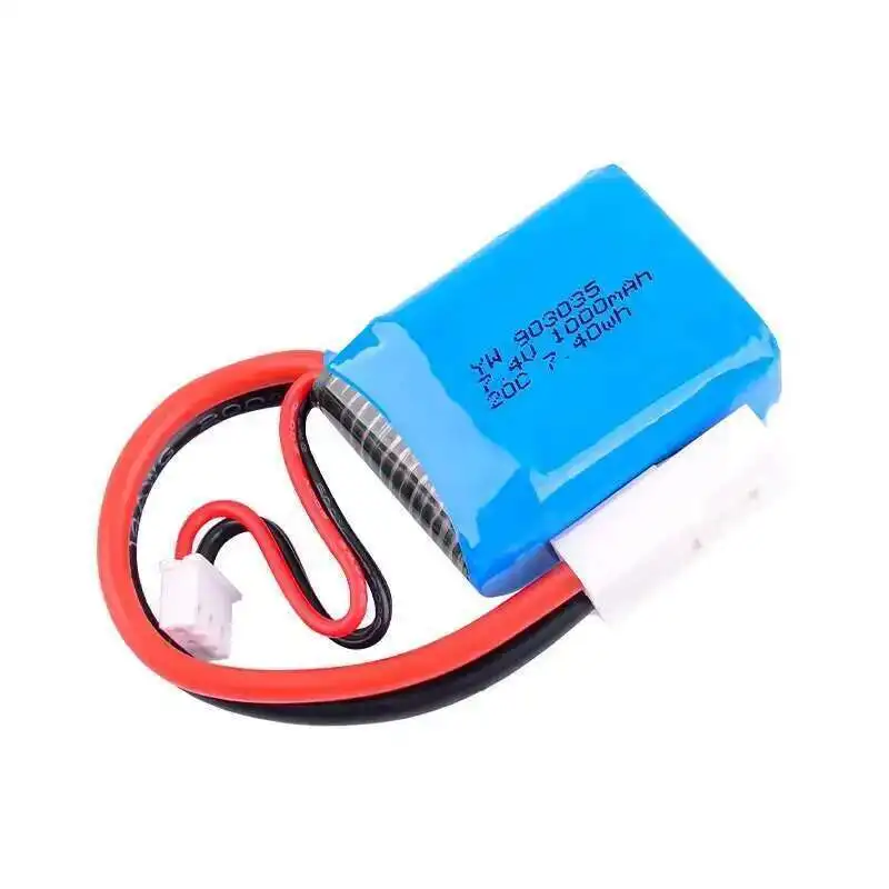 Batterie LiPo 1000mAh 7.4V pour bateau RC UDI901/904 - Lot de 1/2/4