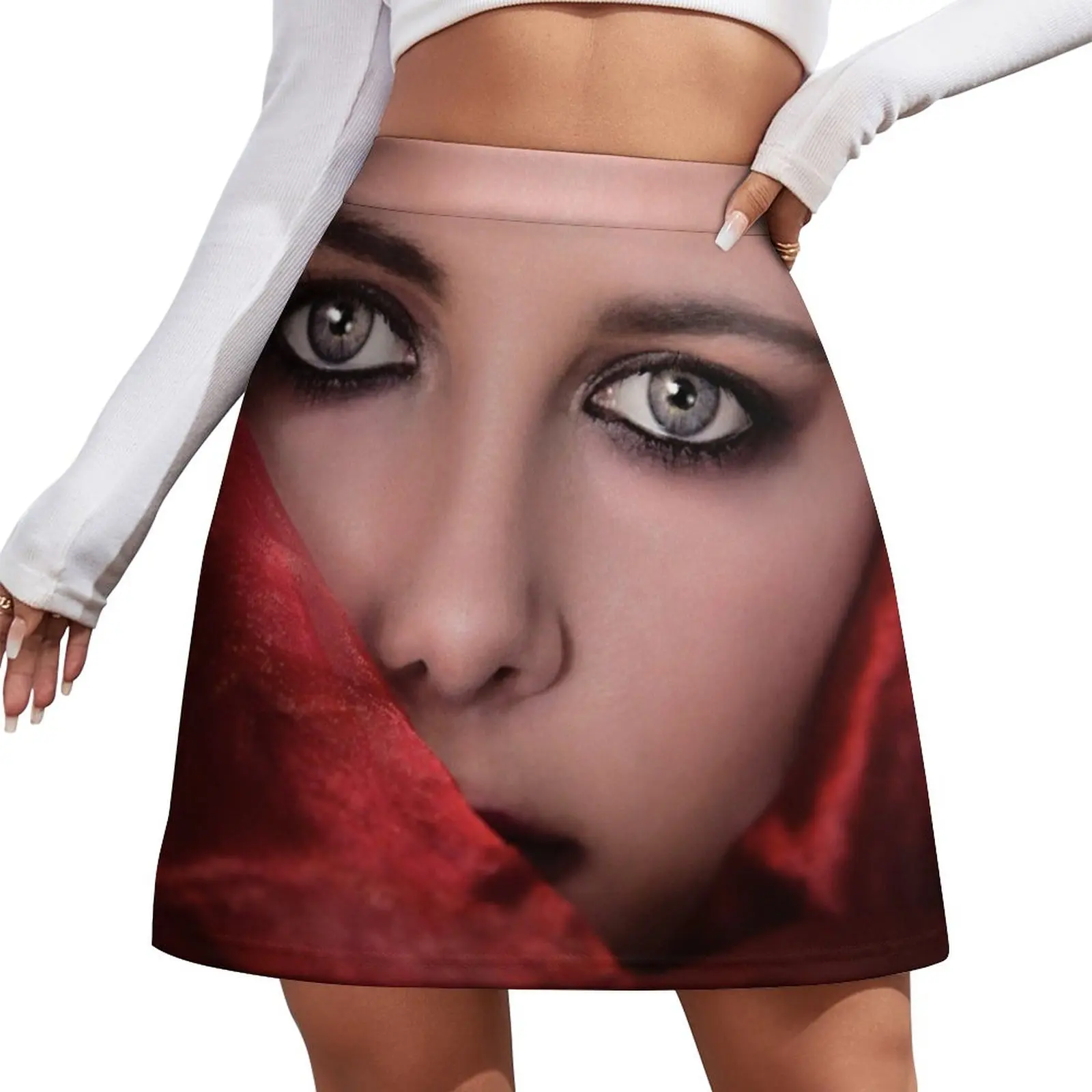 

Beautiful woman face wrapped in head scarf Mini Skirt Kawaii skirt skirt