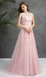 Luxury Long Light Pink A Line Prom Dresses Off The Shoulder Women Formal Party Vestidos De Gala Evening Dress Robe De Soiree