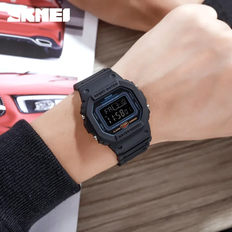 SKMEI 1628 Military Digital Watch for Men Sports Waterproof Shockproof Mens Wristwatches LED Didplay Alarm Clock Reloj Hombre 4
