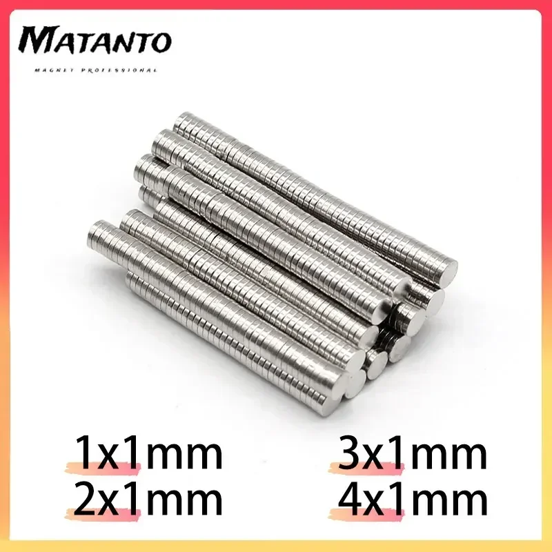 Small Round Neodymium Magnets 1×1 2×1 3×1 4×1 mm N35 Magnetic Disc Powerful Magnet Strong Power Fridge imanes de neodimio 1mm