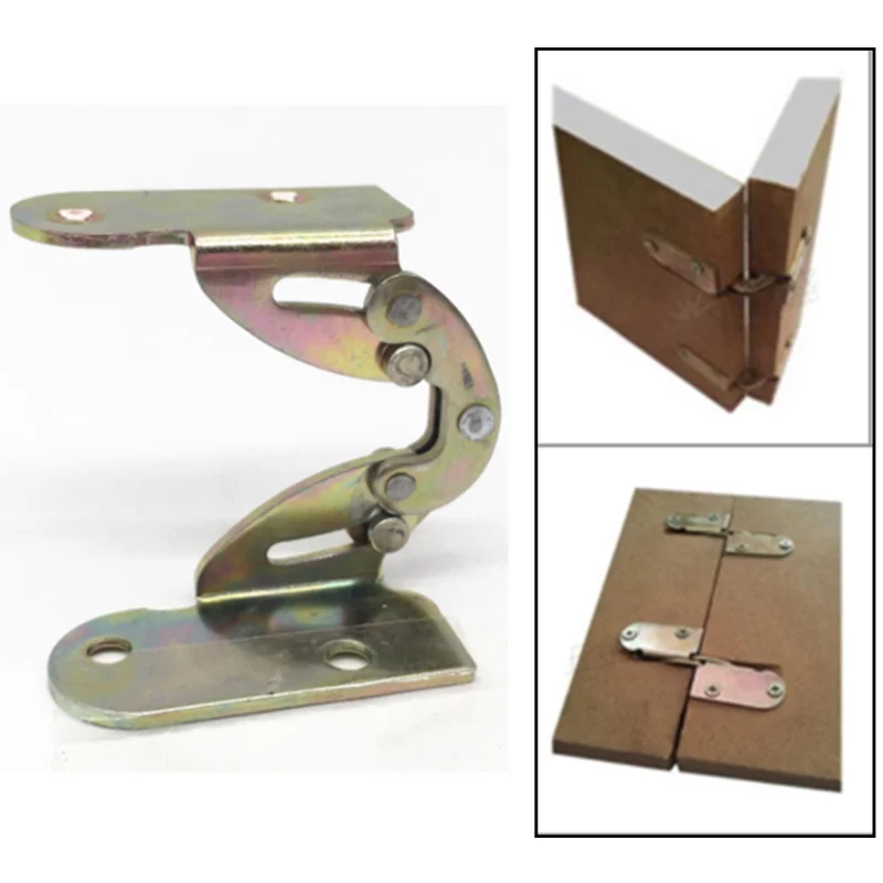

180 Degree Flap Hinge Iron Hidden Folding Hinge For Dining Table Desk Bed Bracket Mechanism Combination Furniture Hardware 1Pcs