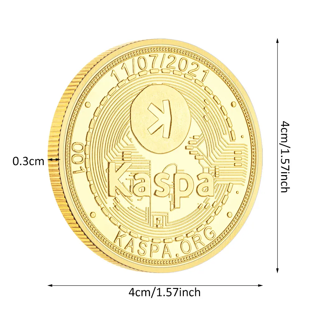 Kaspa Currency Digital Virtual Coins Commemorative Coin Kaspa Gold Plated  Medals Home Deccoration - AliExpress