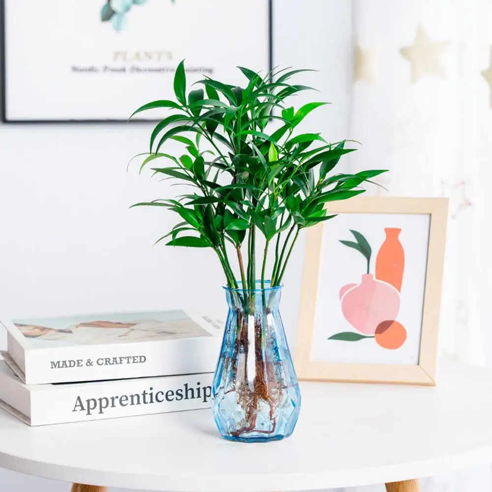 Flower Pots Transparent Vases Hydroponic Flower Vases Plastic Transparent Diamond Shaped Creative Home Decor Ornaments 4