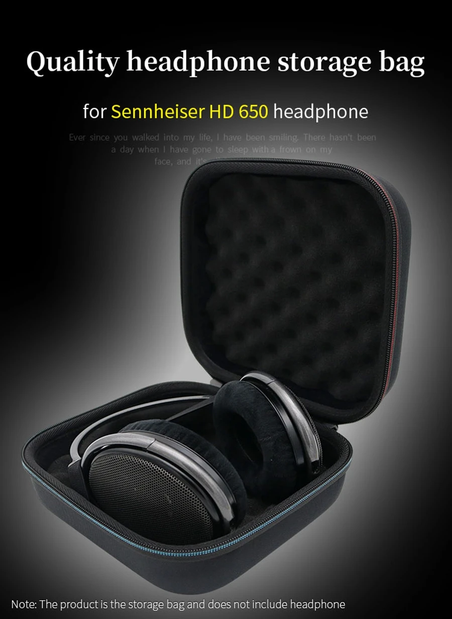 Hard EVA Storage Bag for Sennheiser HD 650 Headphone Box HD650 Headset Travel Carrying Case