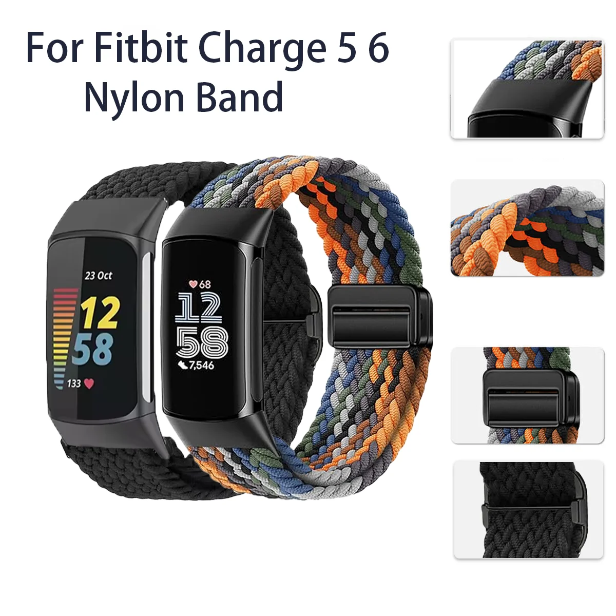 Nylon Woven Strap Set - Adjustable Replacement Wristbands