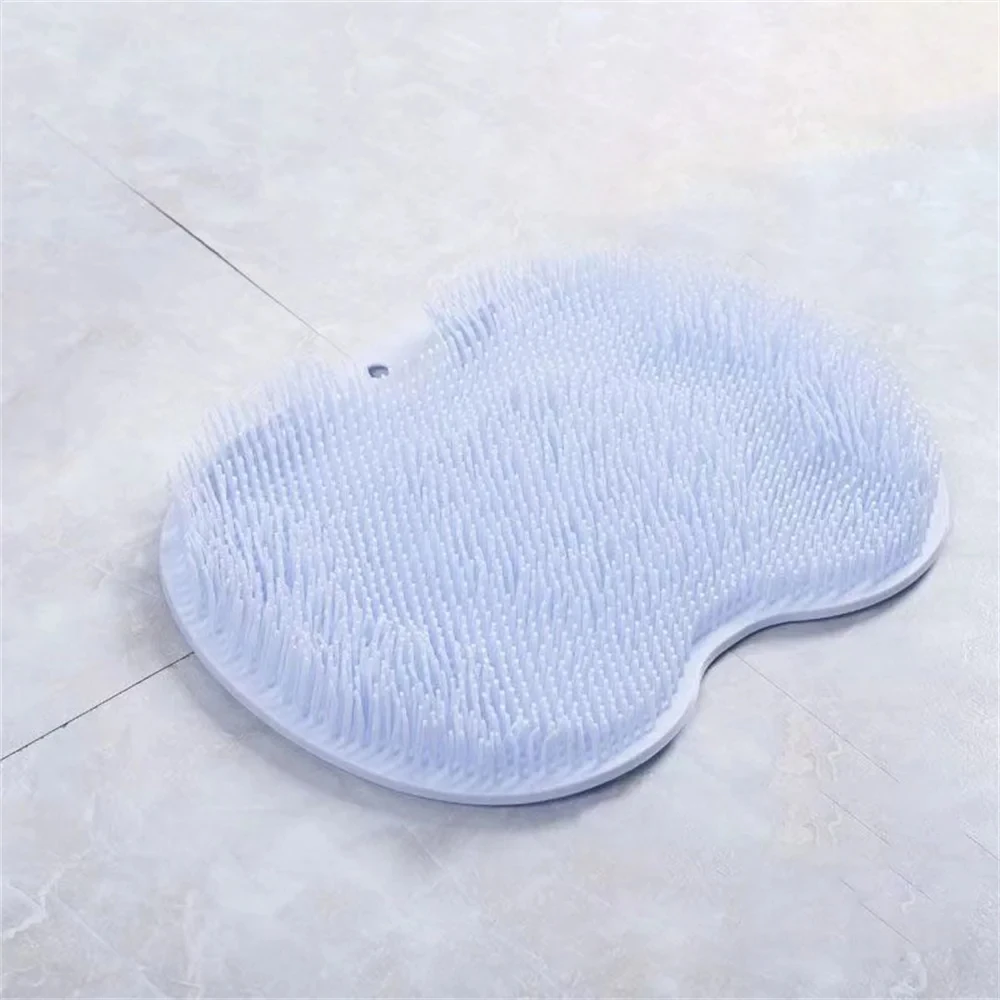 Silicone Rub Back Brush Bathroom Non-slip Wash Foot Pad Massage Shower Mat with Sucker Bath Massage Foot Exfoliating Brush Pad 5