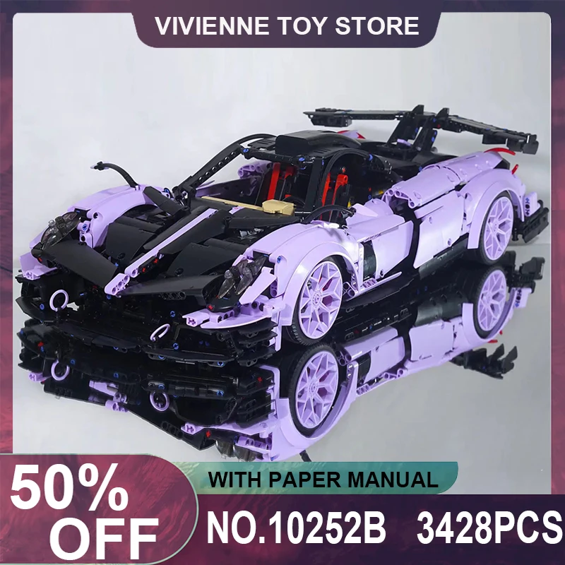 

KBOX 10252B MOC 1:8 Technical Super Speed Racing Car Model 3428pcs Building Blocks Bricks Puzzle Toy Christmas Gifts For Kids