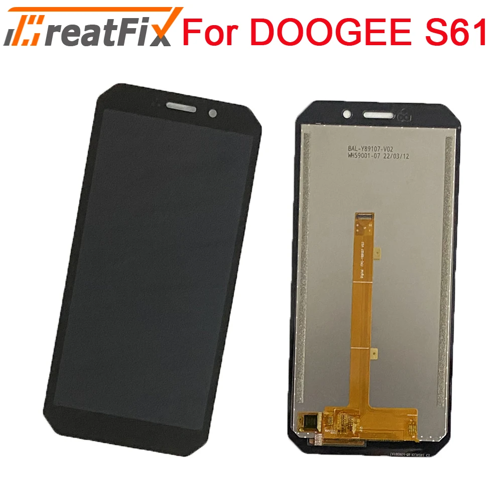 цена Оригинальный ЖК-дисплей для DOOGEE S51 S61, экран + сенсорная панель, дигитайзер, замена Для DOOGEE S61 Pro, ЖК-дисплей
