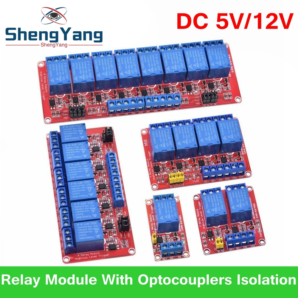 1 2 4 8 Channel 5V 12V Relay Module Board Shield With Optocoupler Support High and Low Level Trigger for Arduino relay module arduino module