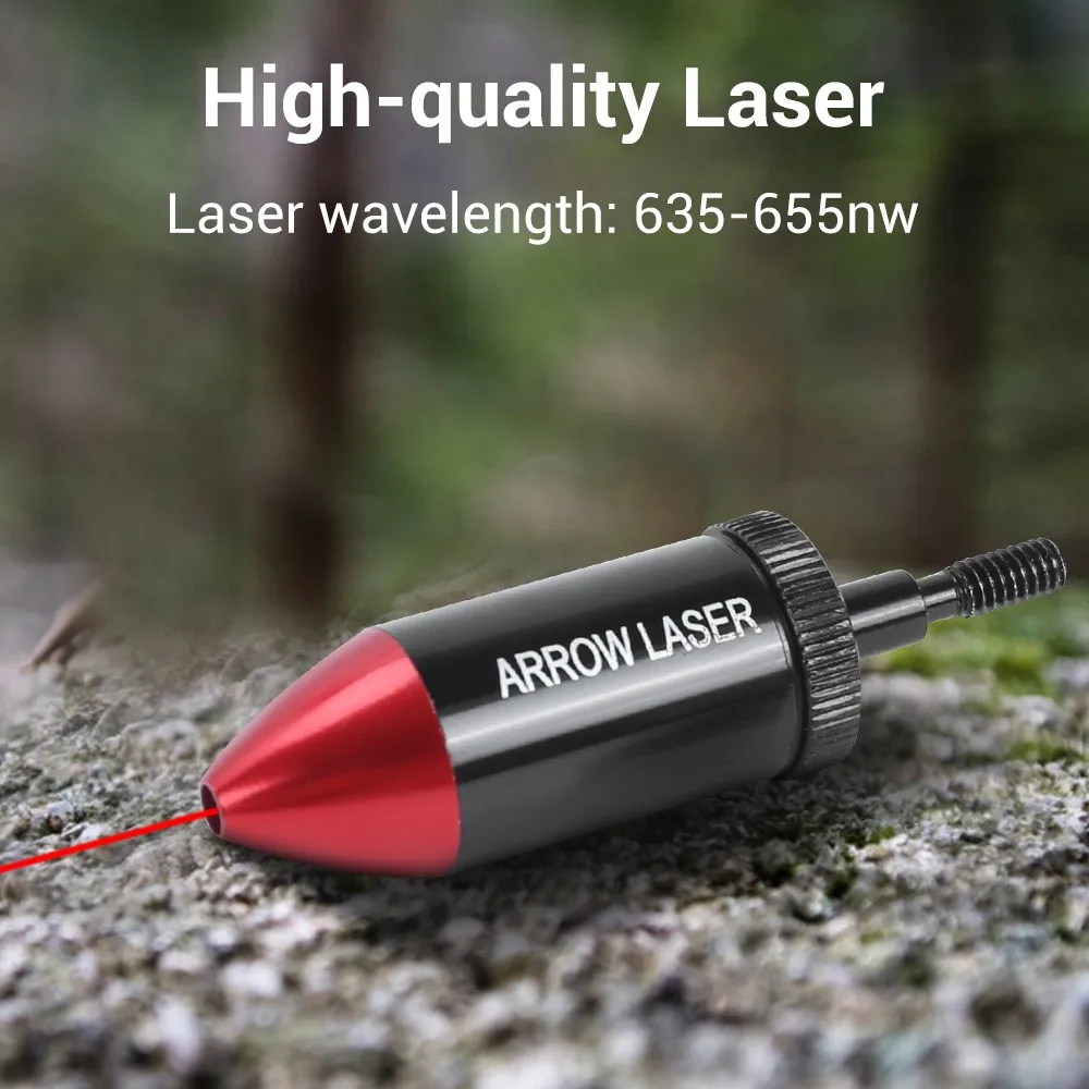 Arrow Bore Sight Red Dot Laser Boresighter Tactical Archery Crossbow Compound Bow Sight Tool for Outdoor Hunting Target Shooting