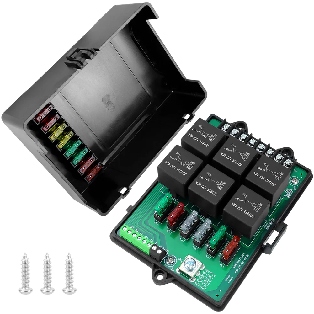 For Boat 12V Fuse Relay Box Vehicle Wiring Upgrade Black Efficient ...