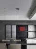 Led restaurant lamp Nordic long strip minimalist dining table lamp creative dining room bar lamp office simple modern chandelier 2