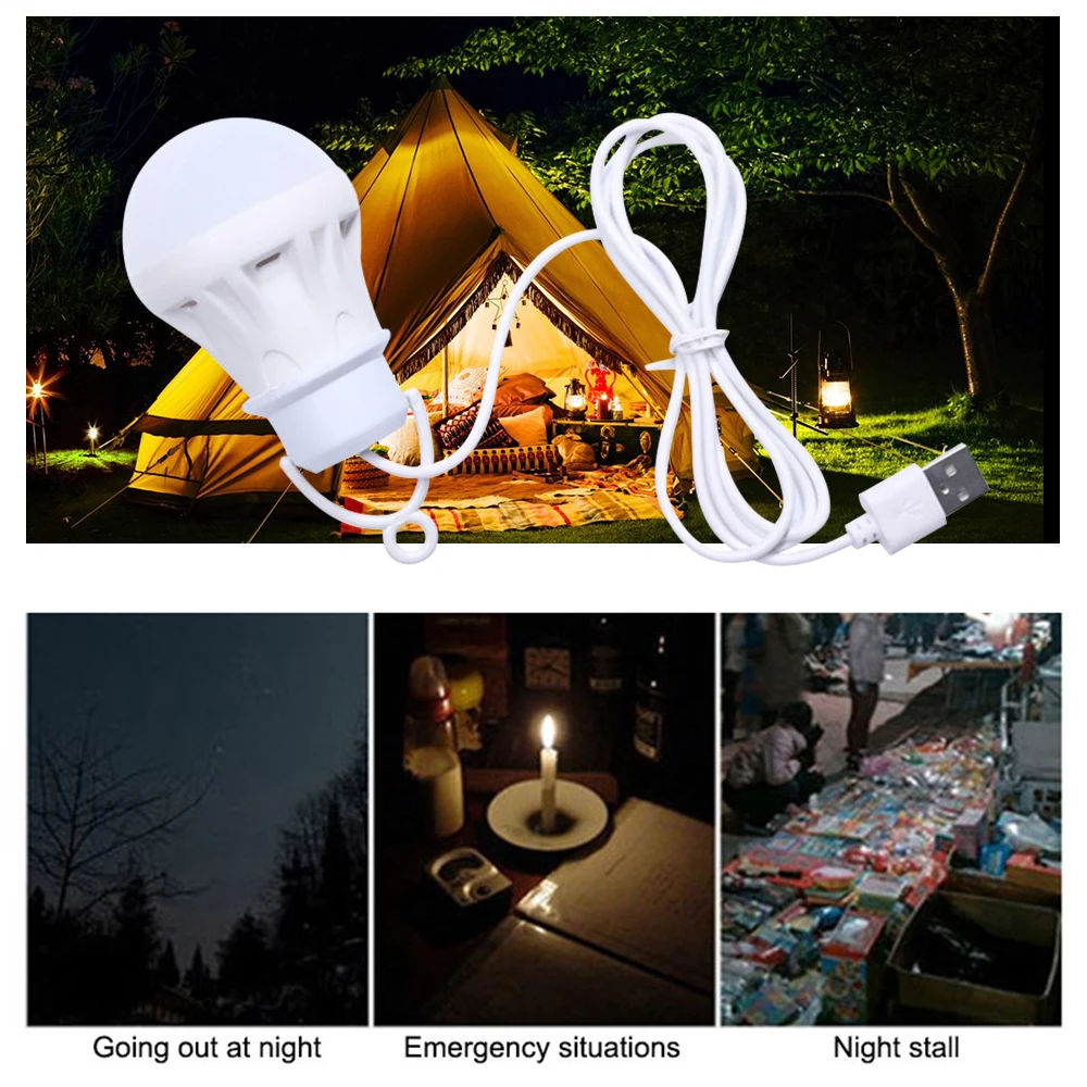 Details about   Portable Lantern Lights USB Bulb Power Bank Camping Equipment 5V LED USB Lantern 