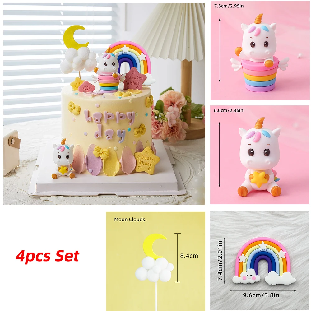 Toppers cupcake unicorno 24 pezzi Decorazione cupcake per addio al nubilato Kids Party