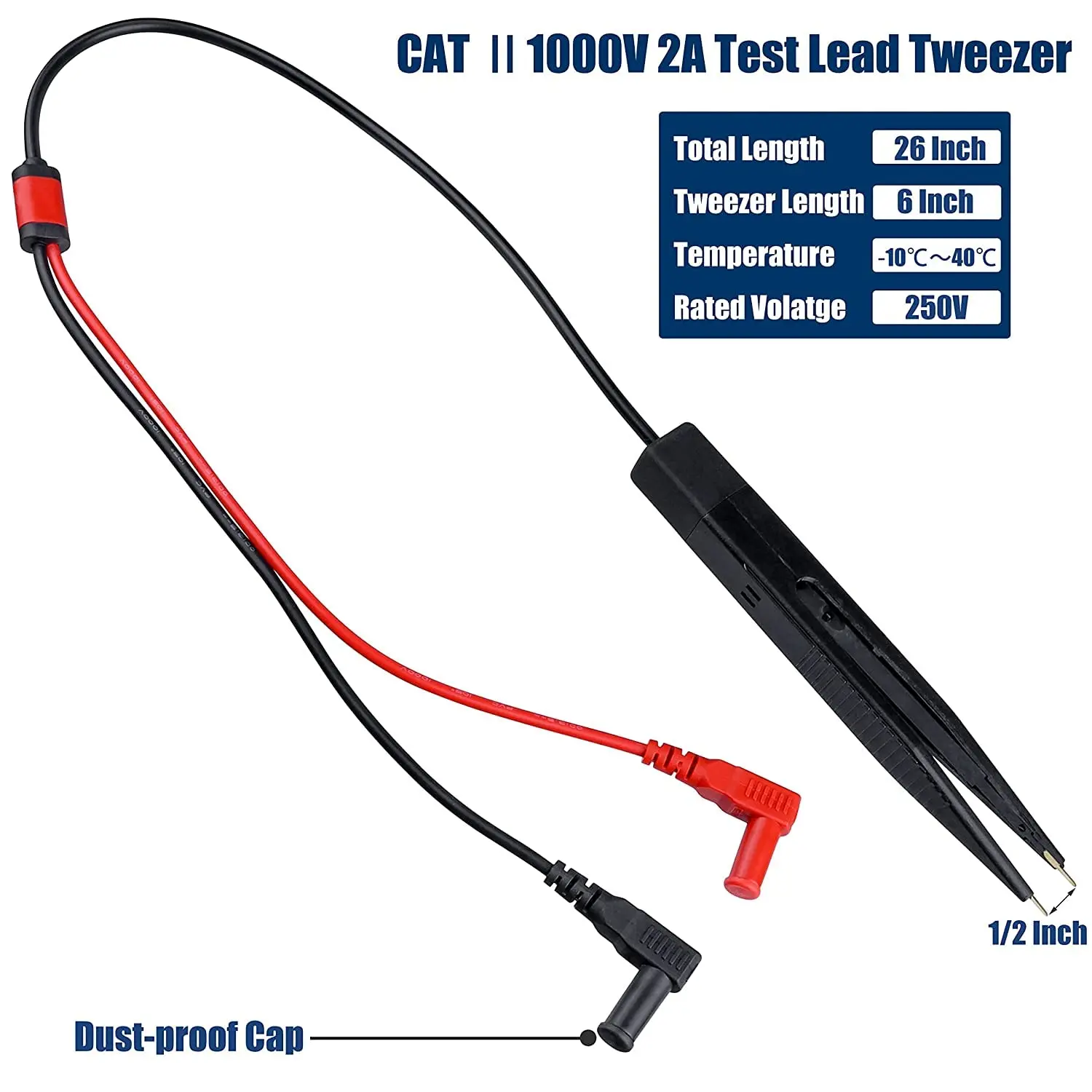2PCS SMD LCR 칩 테스트 클립 커패시턴스 인덕터 저항 테스트 클립 미터 리드 프로브 멀티 미터 핀셋