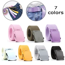

2021 New Fashion Unisex Adjustable Women Belt Outdoor Travel Tactical Waist Belt Jeans Casual Luxury Canvas Long Waistband