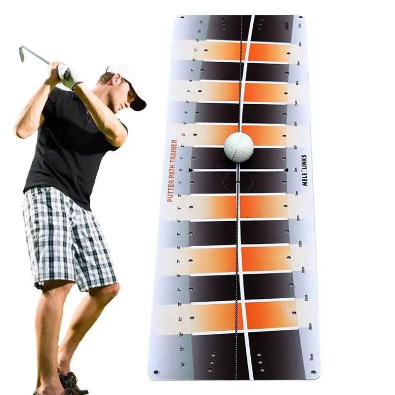 

Golf Swing Training Mat Rubber Golf Putter Path Mats Portable Golf Training Track Pad Golf Practice Aids Blanket Golf Supplies