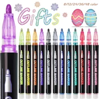 Glitter Doodle Outline Pens Quick-Drying DIY Arts Crafts Shimmer Markers Hand Drawn Graffiti Pigment Pen Art Painting Supplies 1