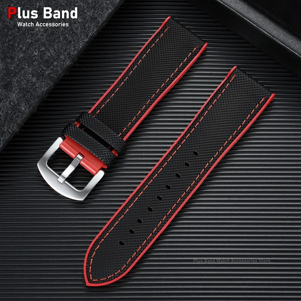 Nylon Sailcloth Rubber Hybrid Waterproof Watch Strap Bracelet
