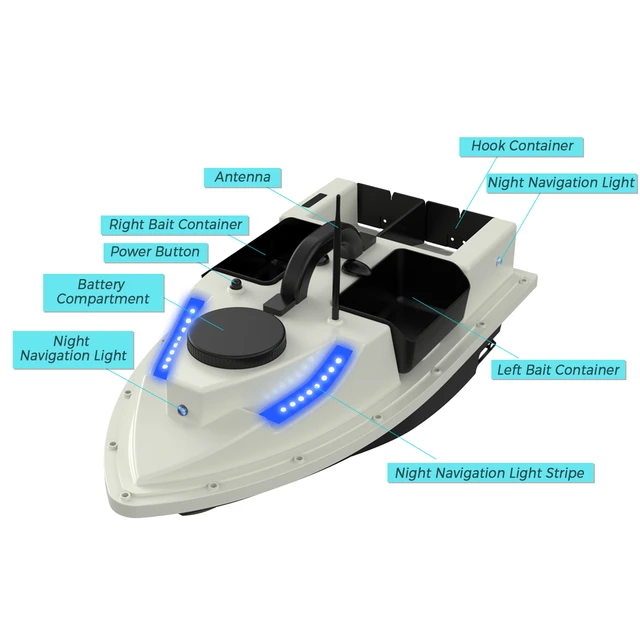 GPS RC Bait Boat 500M Wireless Remote Control Fishing Bait Boat Fishing  Feeder Boat Ship with with 4 Bait Containers 2KG Load - AliExpress