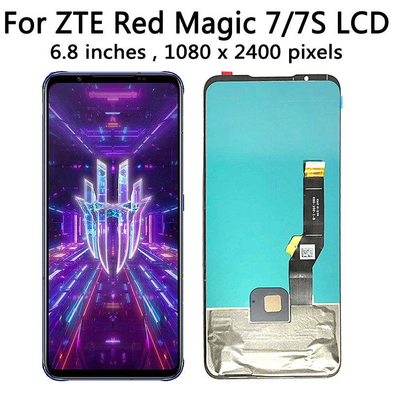6.8“New For ZTE nubia Red Magic 7 7S NX679J LCD Displayew Screen+