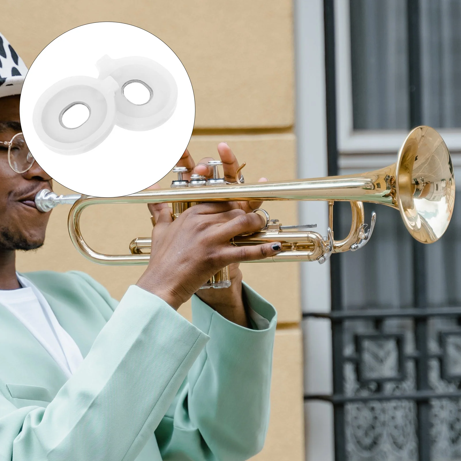 

6 Pcs Musical Instrument Spring Drag Trumpet Valve Plates Parts Gaskets Horn Repair Kit Component Washers