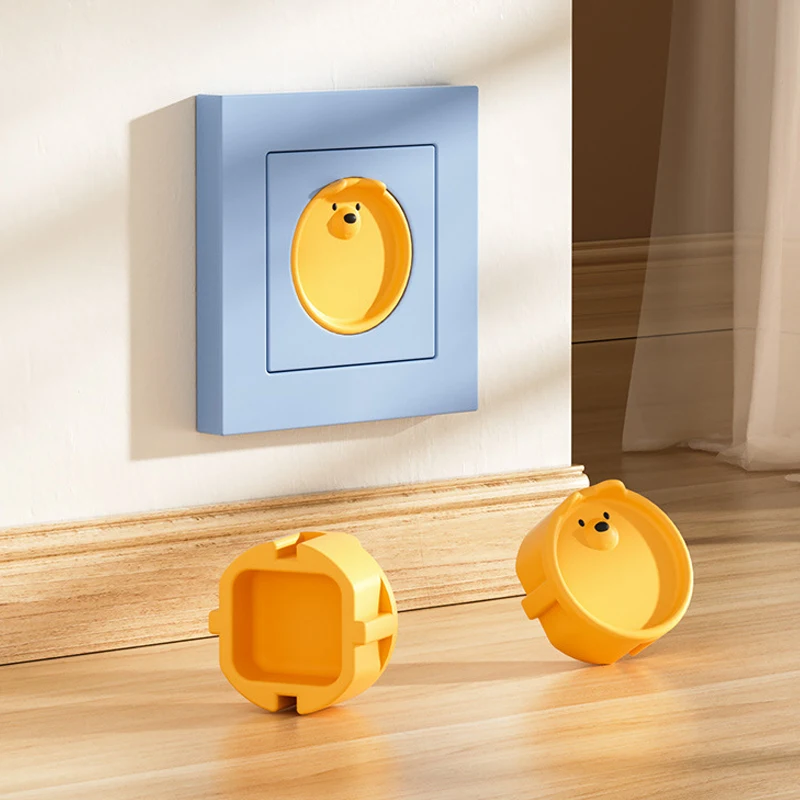 Baby Safety Protection Socket Protective Cover 5Pcs Cute Cartoon Electric Shock Prevention Dust Protection Cover