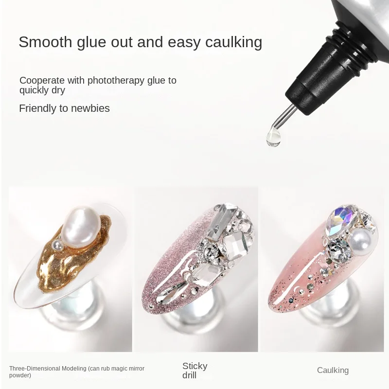 15g 3D Gel per unghie Gel per scolpire per Nail Art fai da te brama-Gel Manicure Gel per pittura No Wipe Nail strass colla per unghie - immagine 4