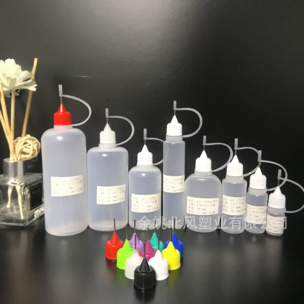 10mlPlasticSqueezableTipApplicatorBottleRefillableDropper