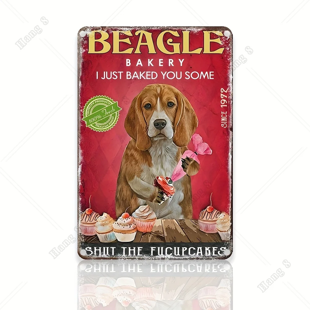 Cartello In Metallo Beagle Bakery Ti Ho Appena Cotto Un Segno Di Latta Retrò Home Kitchen Bar Cafe Wall Decor Dog Tin Sign 8X12 Pollici