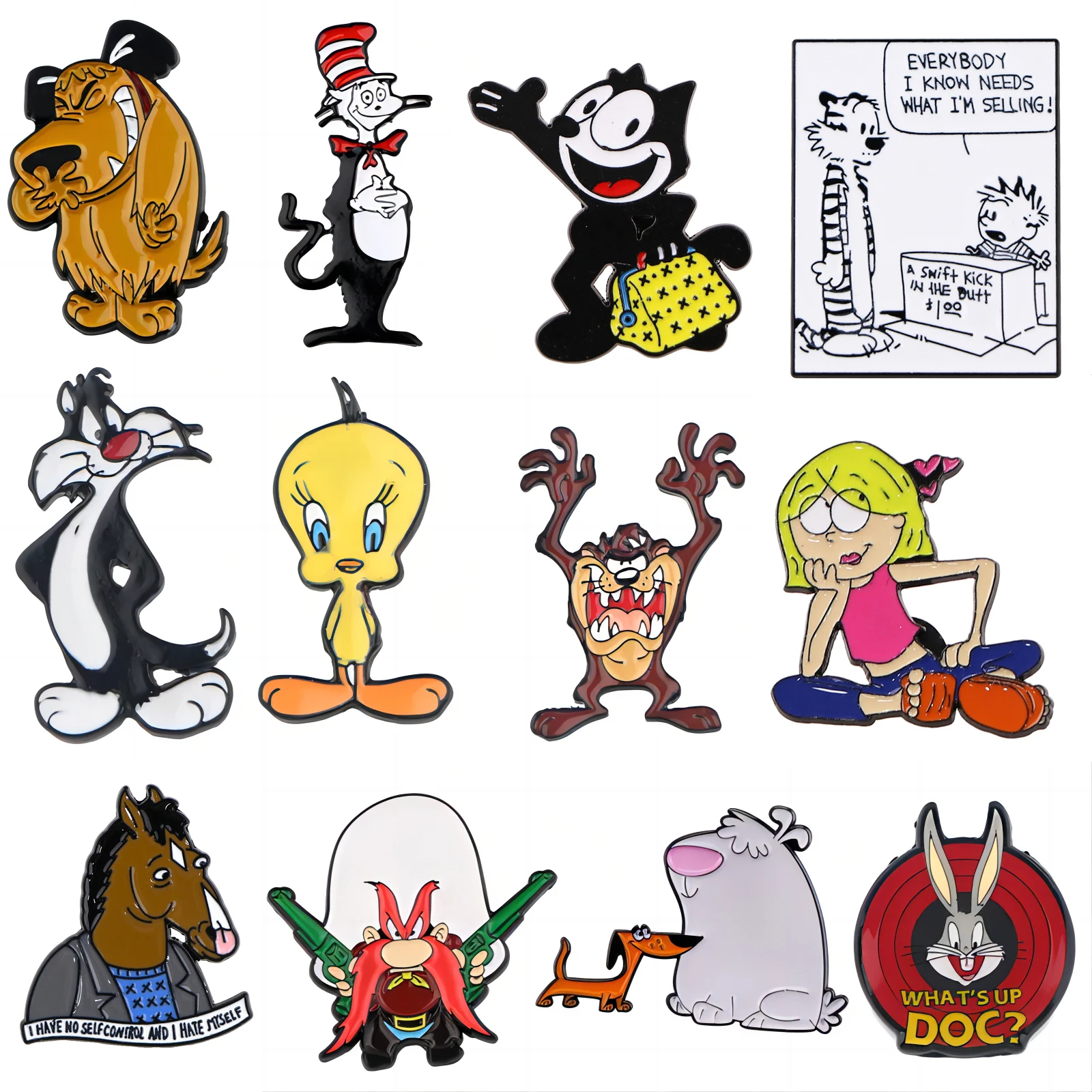 Anime Icon Cute Cat Funny Creative Animation Metal Cartoon Enamel Brooch Pins Badge Lapel Pins Metal Fashion Jewelry BG1937 enamel pins animal brooch cartoon brooch pin brooches clothing brooch enamel brooches metal brooches